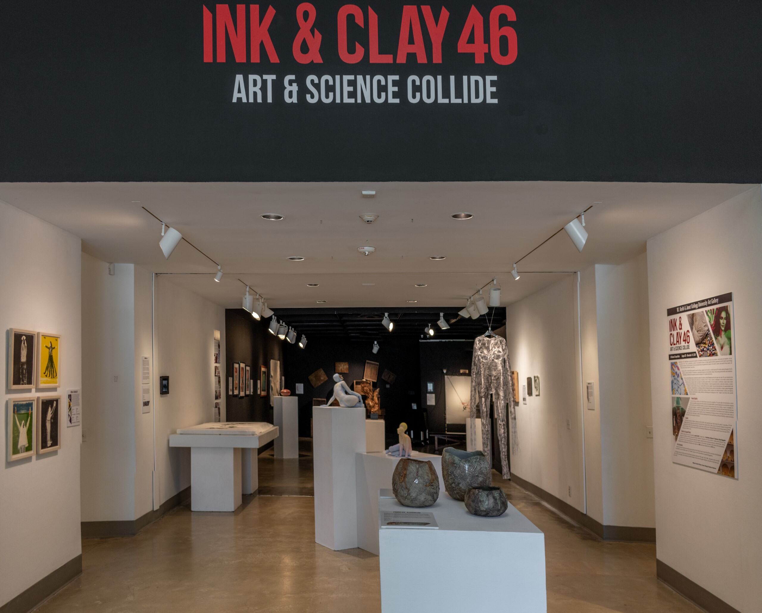 Installation View, Title Wall, "Ink & Clay 46" ,August 26, 2024 to November 14, 2024